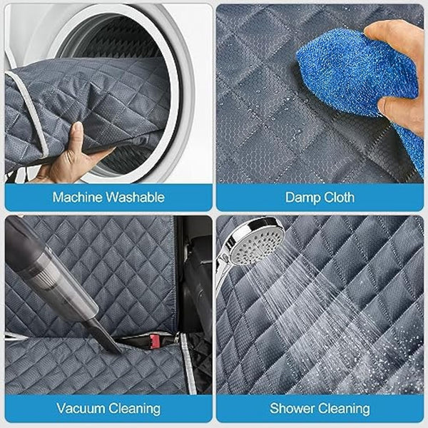 ANOSOSPECIAL Grey Dog Car Seat Cover for Back Seat X-Large,Non-Stick Fur,Pet-Friendly and Waterproof - Universal Fit Interior Protector for Auto, Van, SUV - Ideal for Kids and Pets (X-Large)