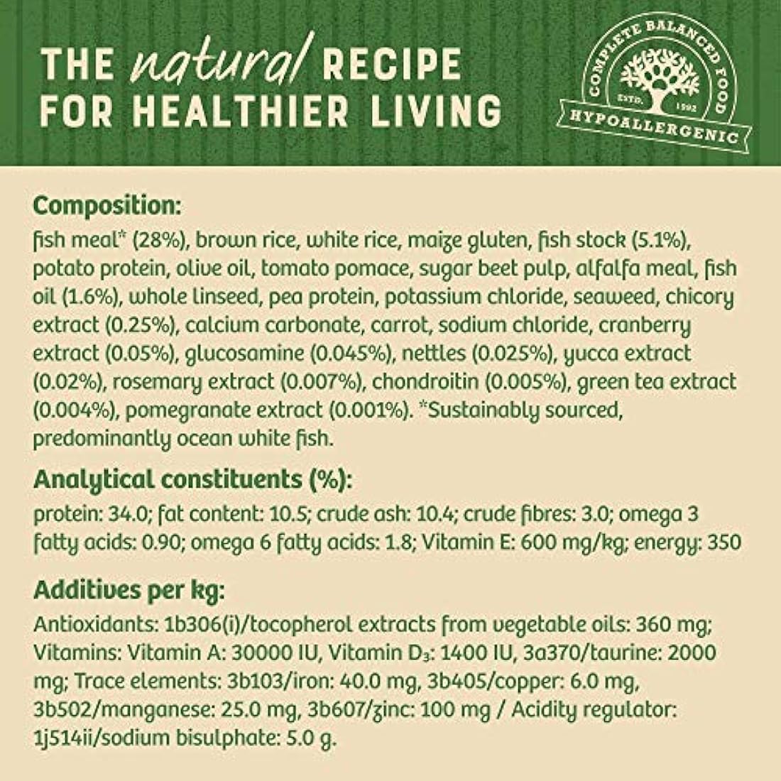 James Wellbeloved Light Adult Fish 3 x 1.5kg