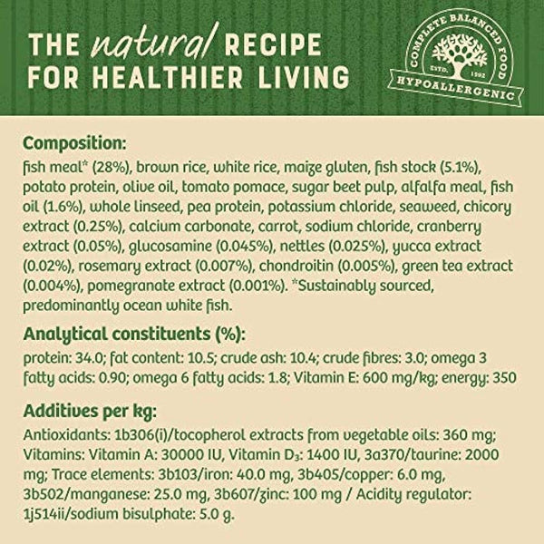 James Wellbeloved Light Adult Fish 3 x 1.5kg