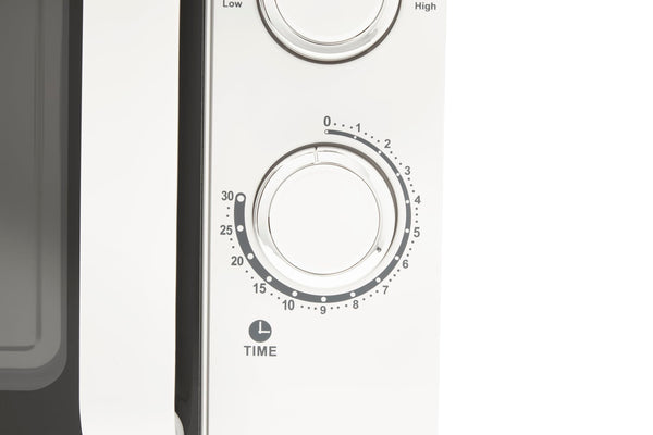 Haden 20L White Microwave - 800W Compact Countertop Microwave Oven with 6 Power Levels, 30-Min Timer & Defrost Function  Perfect for Kitchens, Dorms,