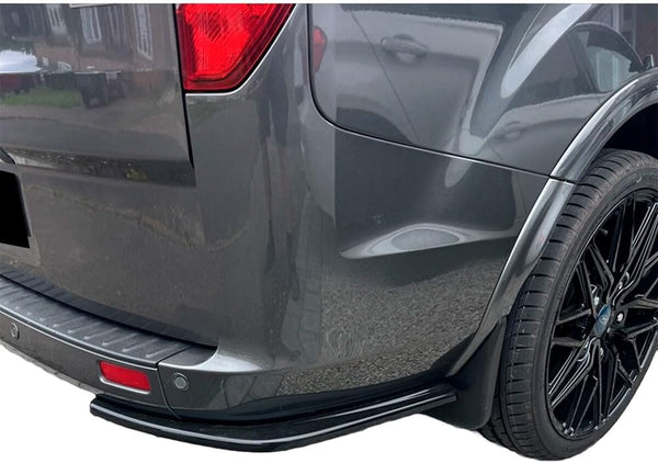 Oneway Rear Side Diffusors compatible with Ford Transit Custom MK1 Facelift 2018-2023 - Gloss black