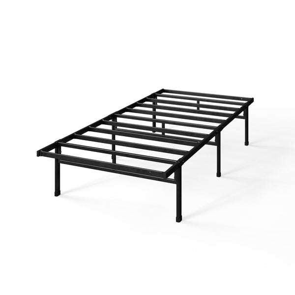 ZINUS Justin Double Bed frame - Bed 135x190 cm - 36cm Height - Metal bed frame with Underbed storage and steel slat support - Black