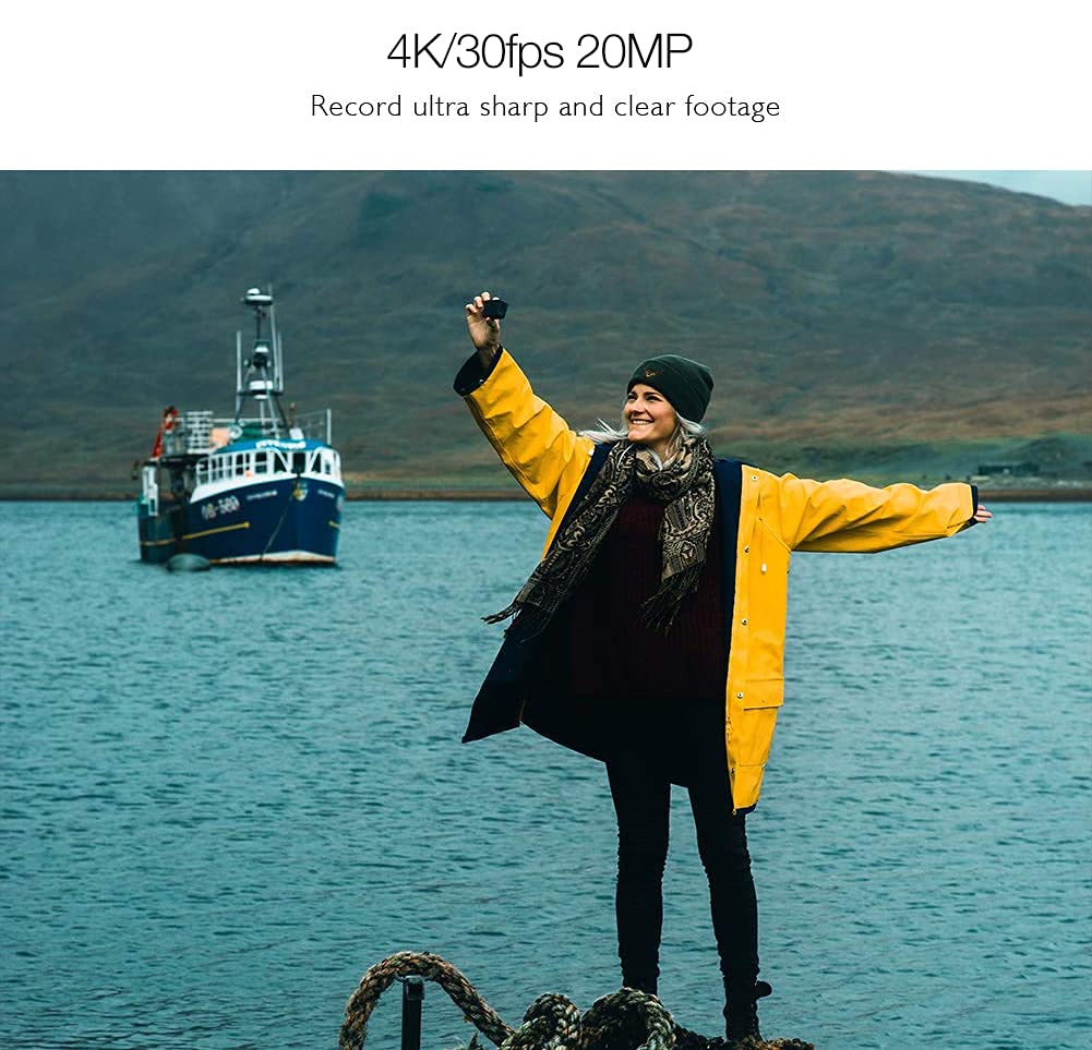 AKASO EK7000 Pro 4K Action Camera - Touch Screen EIS Adjustable View Angle 40m Waterproof Underwater Camera Remote Control Helmet Camera with Accessories Kit