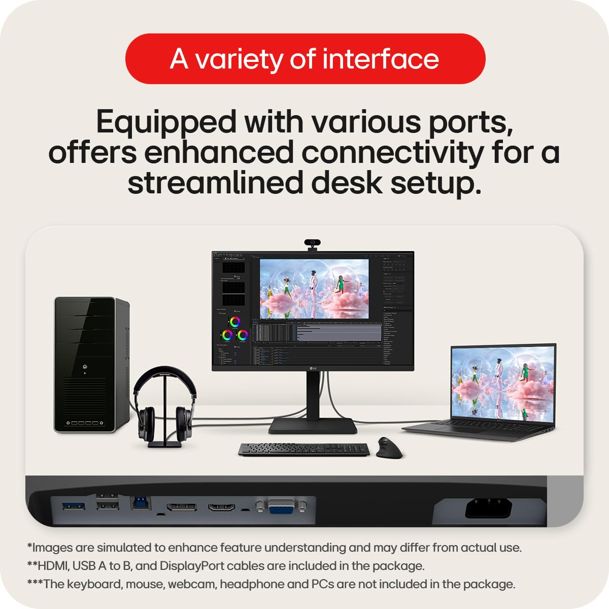 LG Electronics Monitor 27MR400-B, 27 Inch, Full HD 1080p, 100Hz, 5ms GtG, IPS Panel, AMD FreeSync, Smart Energy Saving, Anti-Glare, HDMI, Matte Black