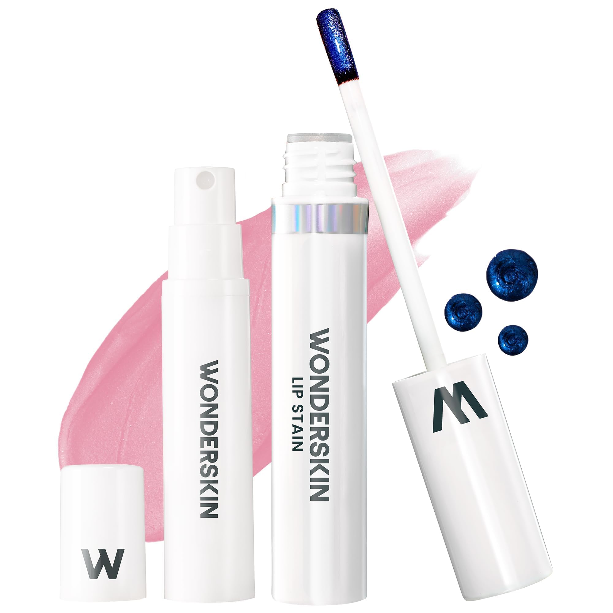 Wonderskin Wonder Blading All Day Lip Stain Peel Off Masque and Reveal Kit - Long Lasting, Waterproof Nude Lip Tint, Transfer Proof Natural Makeup Stain Kit (Whimsical)
