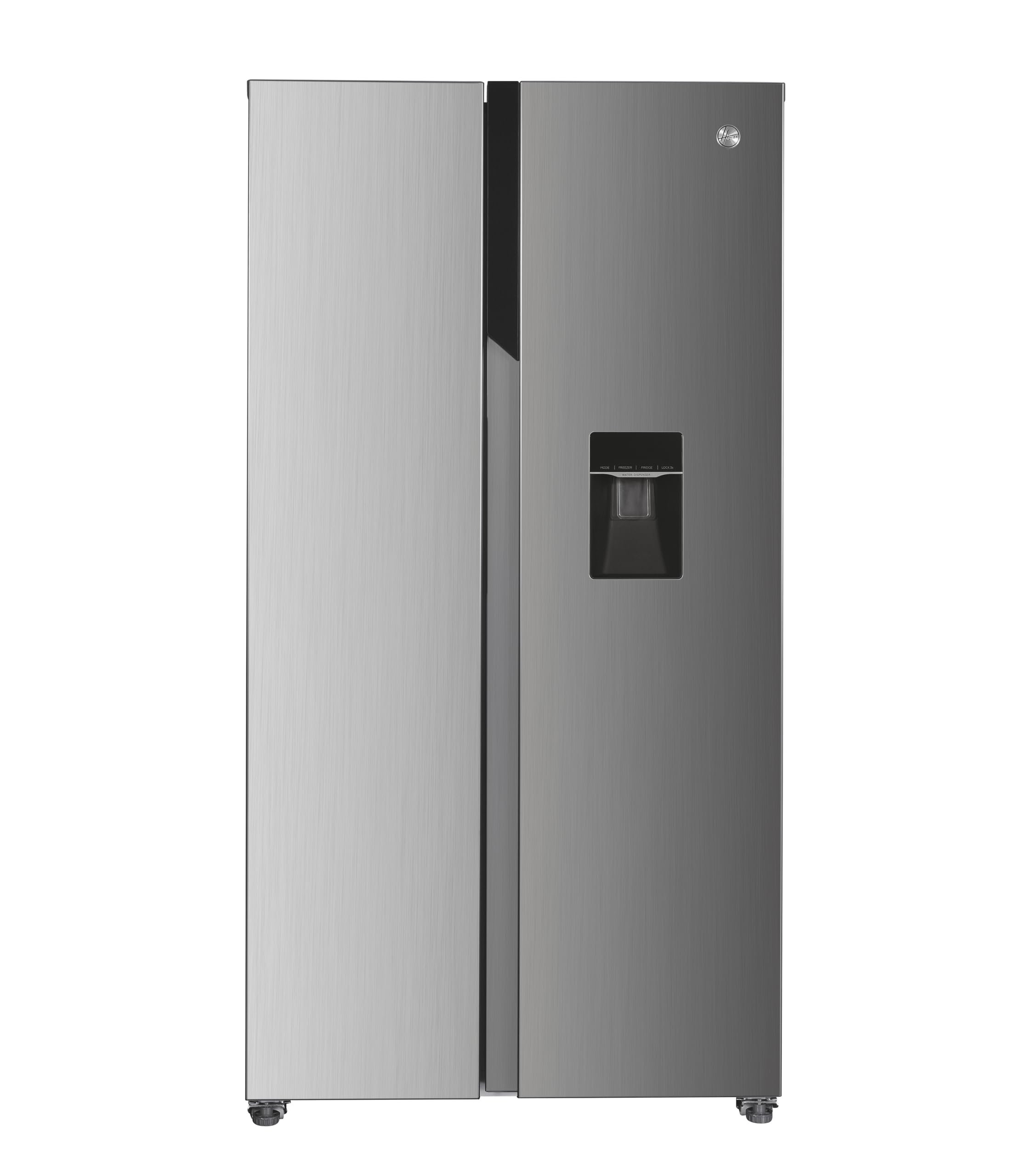 Hoover H-FRIDGE 500 MAXI Freestanding American Fridge Freezer with Water Dispenser, Side by Side, Total No Frost Technology, E Class, 532L Total Capacity, Inox, 91x67x177 cm - HHSBSO6174XWDK-1