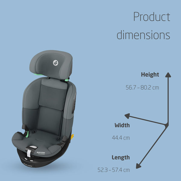Maxi-Cosi Titan S Comfort i-Size, Breathable Comfort Fabrics, Child Car Seat, 15 months-12 years (76-150cm), ISOFIX Car Seat, 5 Recline & 13 Headrest Positions, G-CELL Protection, Authentic Black