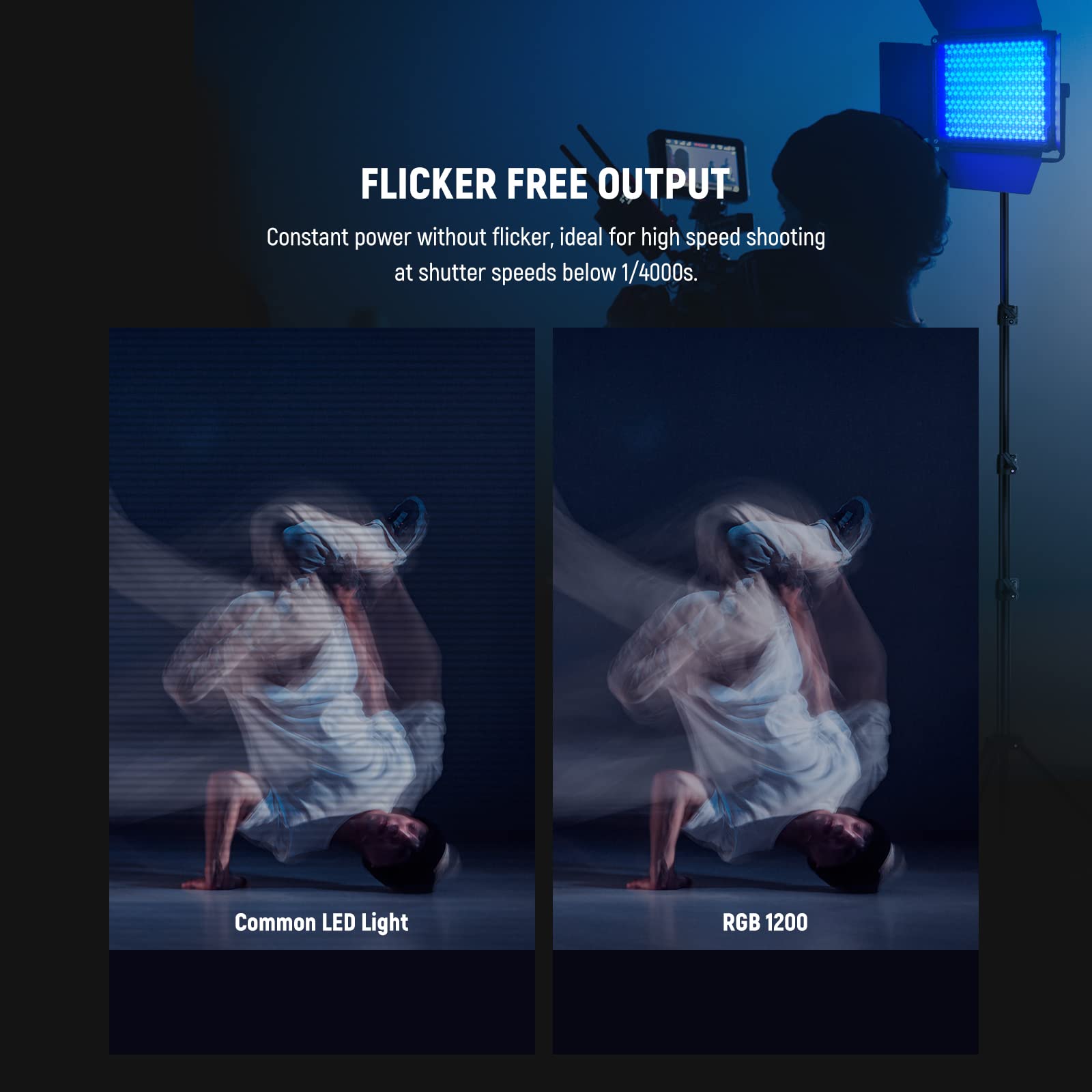 NEEWER Upgraded 660 PRO II RGB LED Video Light with App Control & Tripod Stand Kit, 2 Pack 50W/1% Min Dimming/CRI97+/3200~5600K Key Lighting for Game Streaming YouTube Recording Studio Photography