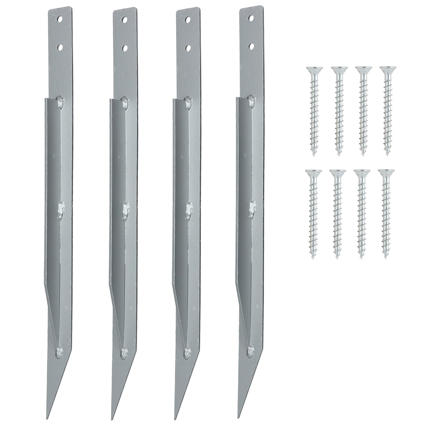 Clever Leon Pack of 4 Ground Anchors for Swing, Anchor Outdoor Swing, Ground Anchor for Rose Arch, Playhouse, Play Tower, Secure Anchor for Garden