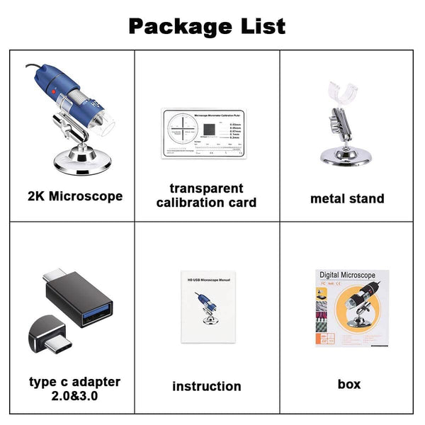 Ninyoon 4K WiFi Microscope for iPhone/Android PC, 50 to 1000X USB Digital Microscope Wireless Super HD Endoscope Camera Compatible with All Cellphones iPad Android Tablet Windows Mac Chrome Linux