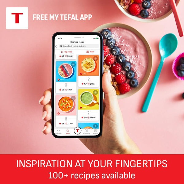 Tefal Blend Up Powerful Mini Blender, Quiet Mode, 8 Auto Programmes, Auto Cleaning Programme, 2 Durable Bottles 0.7L & 0.4L, Smoothies, Protein Shakes, Cocktails, Ice Crush, Hummus, 6 Blades BL19H4G0