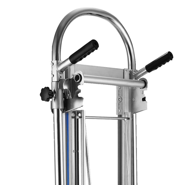 3 in 1 Aluminum Hand Truck 770Lbs/350Kg Capacity Folding Aluminum Alloy Cart Dolly Utility Cart Trolley Heavy Duty with 2 or 4 Flat Free Wheels (3 in 1)