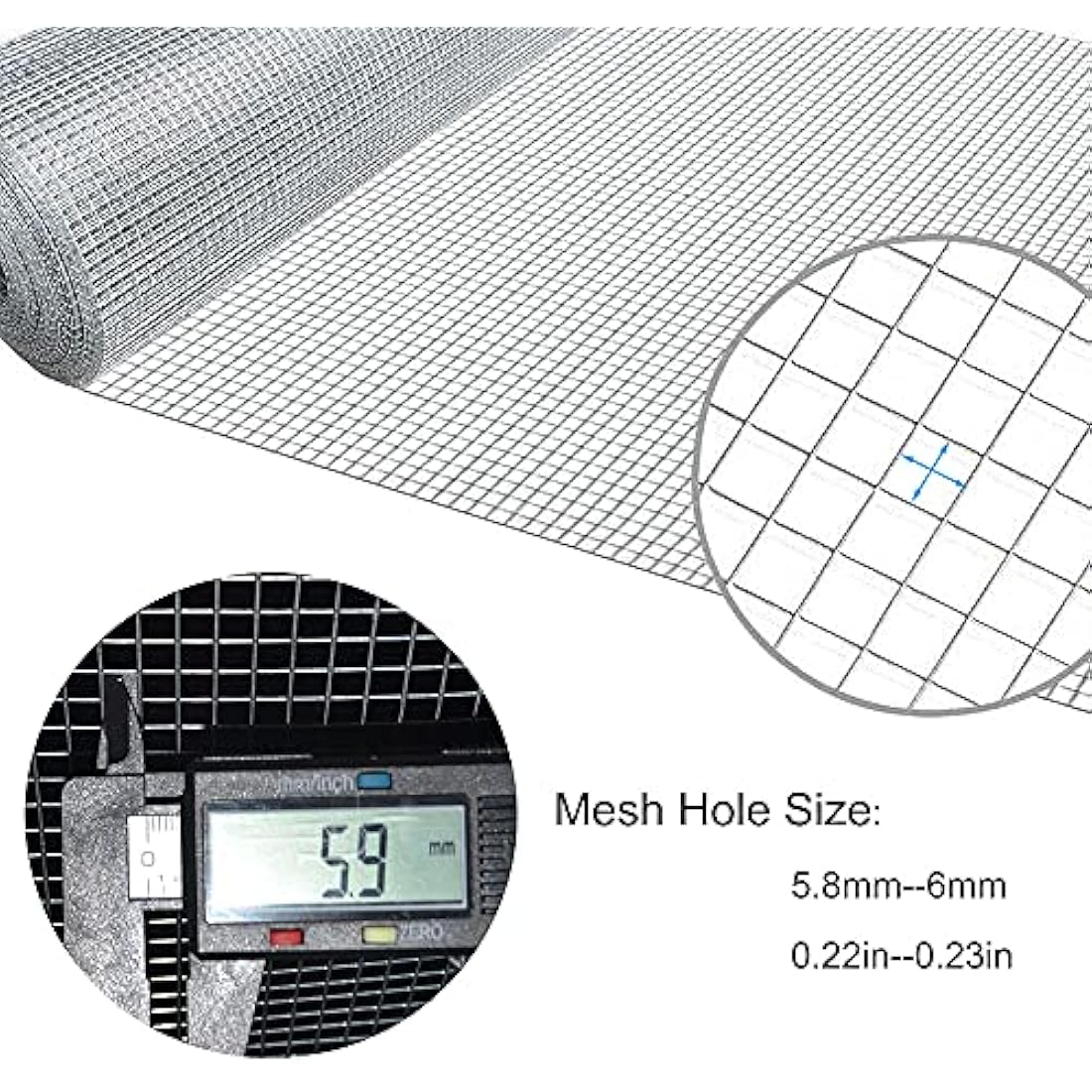 C&Xanadu Rodent Mesh 400mmX6m,Galvanised Wire Mesh Roll,Rat Proof Mesh Sheet,Welded Mesh Panels,Stop & Prevent Mice & Mouse Access
