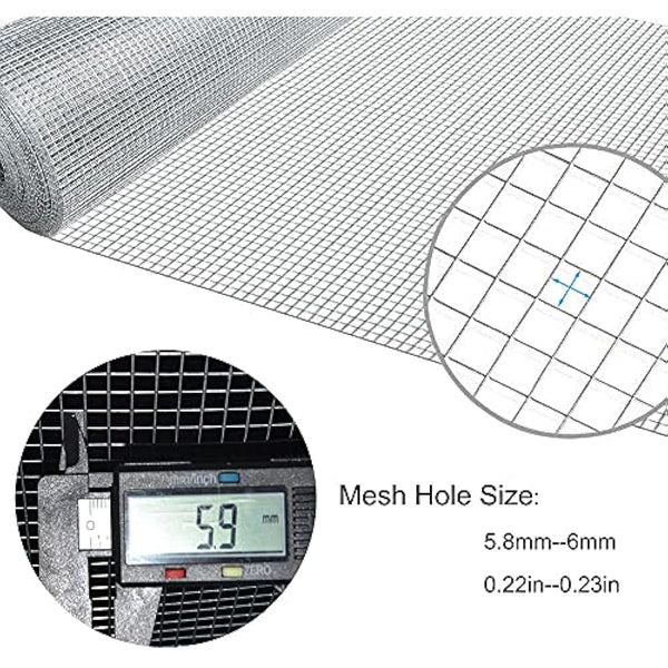 C&Xanadu Rodent Mesh 400mmX6m,Galvanised Wire Mesh Roll,Rat Proof Mesh Sheet,Welded Mesh Panels,Stop & Prevent Mice & Mouse Access
