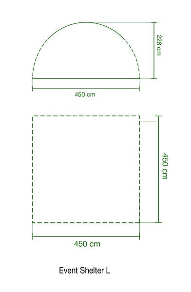 Coleman Gazebo, Event Shelter for Garden and Camping, Sturdy Steel Poles Construction, Large Event Tent, Portable Sun Shelter with Sun Protection SPF 50+, Grey/Green, L - 3.6 x 3.6 m