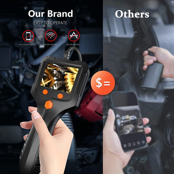 Daxiongmao Borescope, Endoscope Camera with Light, 1080P HD Inspection Camera, Borescope Camera with Light, IP67 Waterproof Camera, 16.5ft Flexible Endoscope Camera, Gadgets for Men (4.3”)