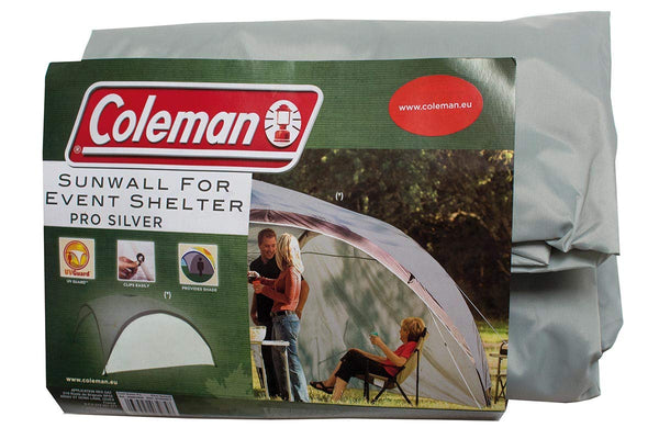 Coleman Gazebo, Event Shelter for Garden and Camping, Sturdy Steel Poles Construction, Large Event Tent, Portable Sun Shelter with Sun Protection SPF 50+, Grey/Green, L - 3.6 x 3.6 m