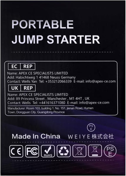 Jump Starter Power Pack with Air Compressor, 7000A 150PSI Portable Car Battery Booster (All Petrol/10L Diesel), 12V Car Jump Starter Power Bank with Jump Leads, LCD Screen, 2 LED Light