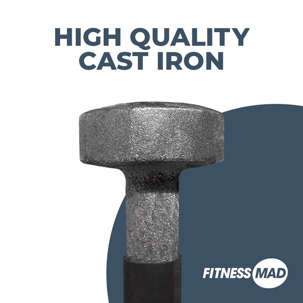 Fitness Mad Neo Dumbbells, Weights 0.5kg - 6kg (Pair) (6kg, Black)