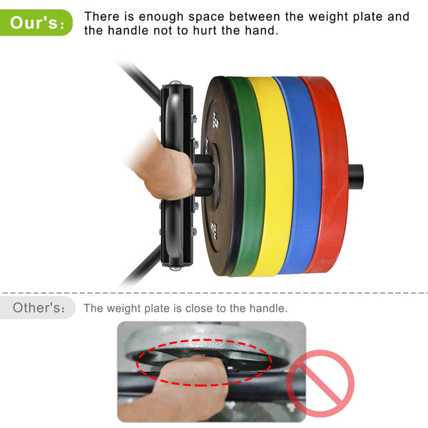 Kipika Barbell Olympic Trap Bar, Hex Bar, Shrug Bar, Deadlift Bar with Stand and Folding Handles for Olympic Weight Lifting, Shrugs, Squats, Solid 2