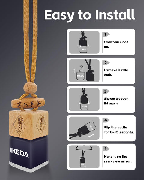 Car Air Fresheners for Men | Air Fresheners with Odour Eliminator Technology | Long Lasting Fragrance Car Accessories for Men | Strong Scents Perfume Diffusers (10ml Dark Night)