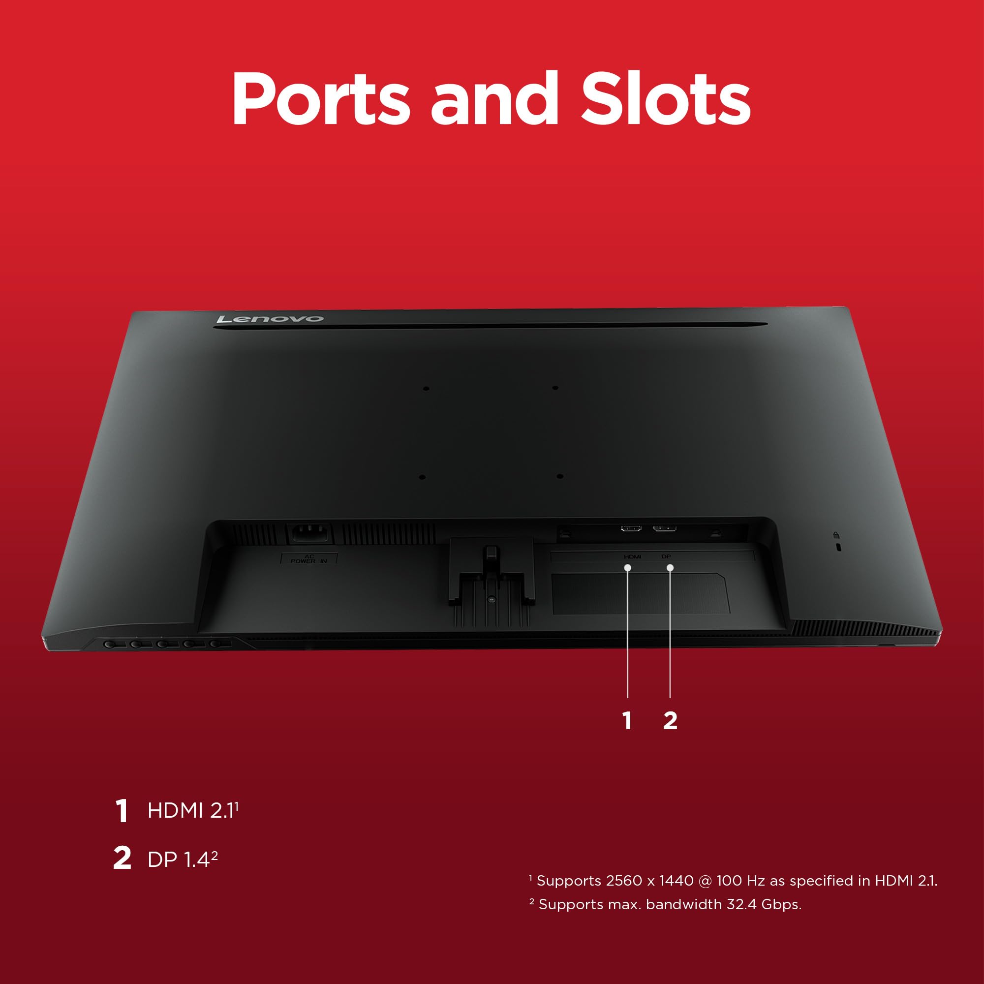 Lenovo L27i-4B 27 Inch PC Monitor | FHD, 1080p, 48-100Hz, IPS, 4ms, VGA and HDMI