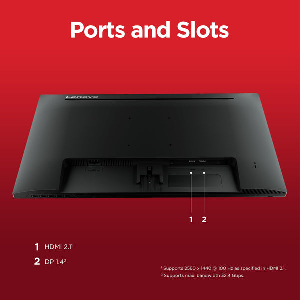 Lenovo L27i-4B 27 Inch PC Monitor | FHD, 1080p, 48-100Hz, IPS, 4ms, VGA and HDMI