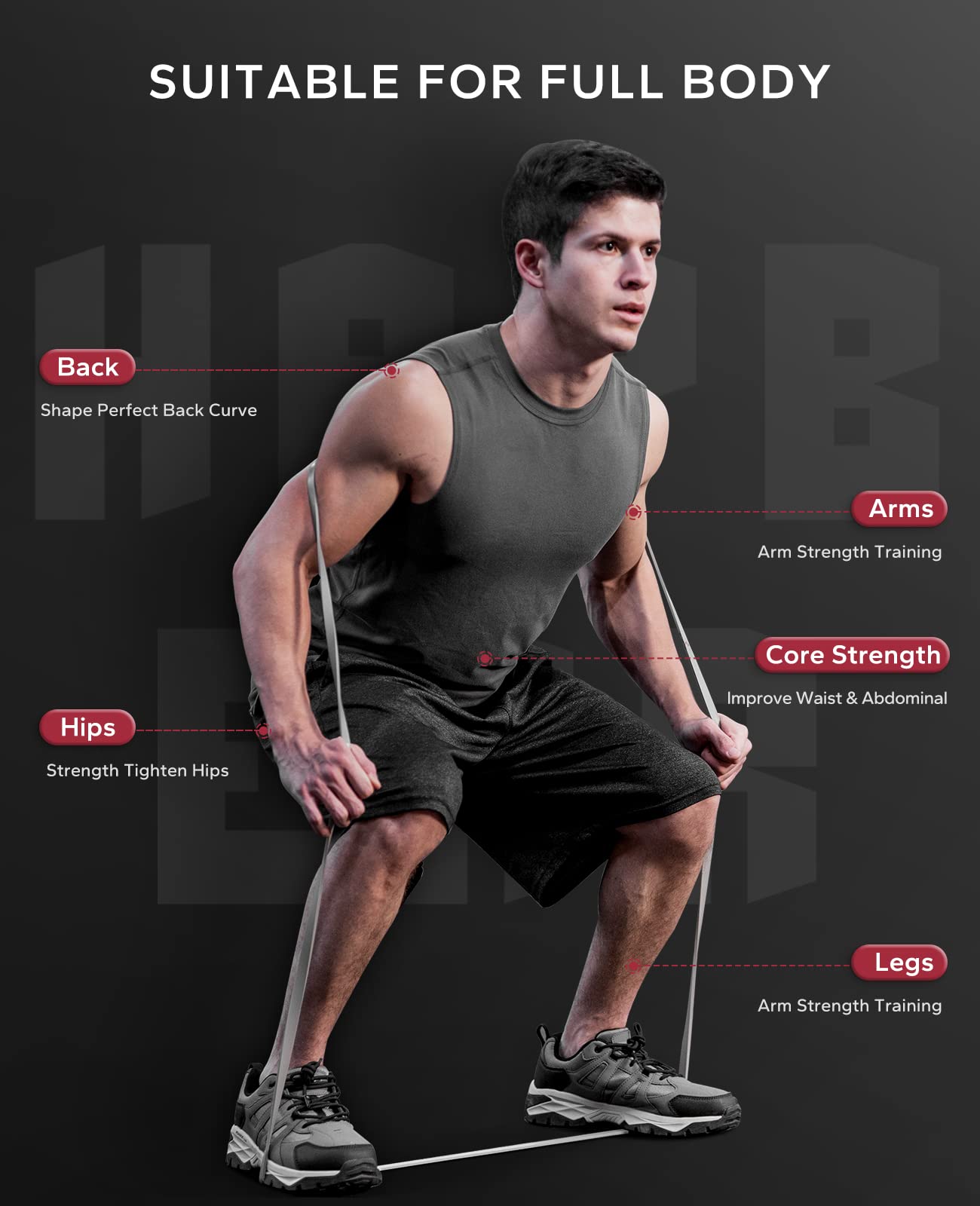 HAPBEAR Pull Up Bar for Doorway, Strength Training Chin up Bar without Screws, Pullup Bar with Non-slip, Doorway Pull Up Bar for Home Gym Upper Body Workout