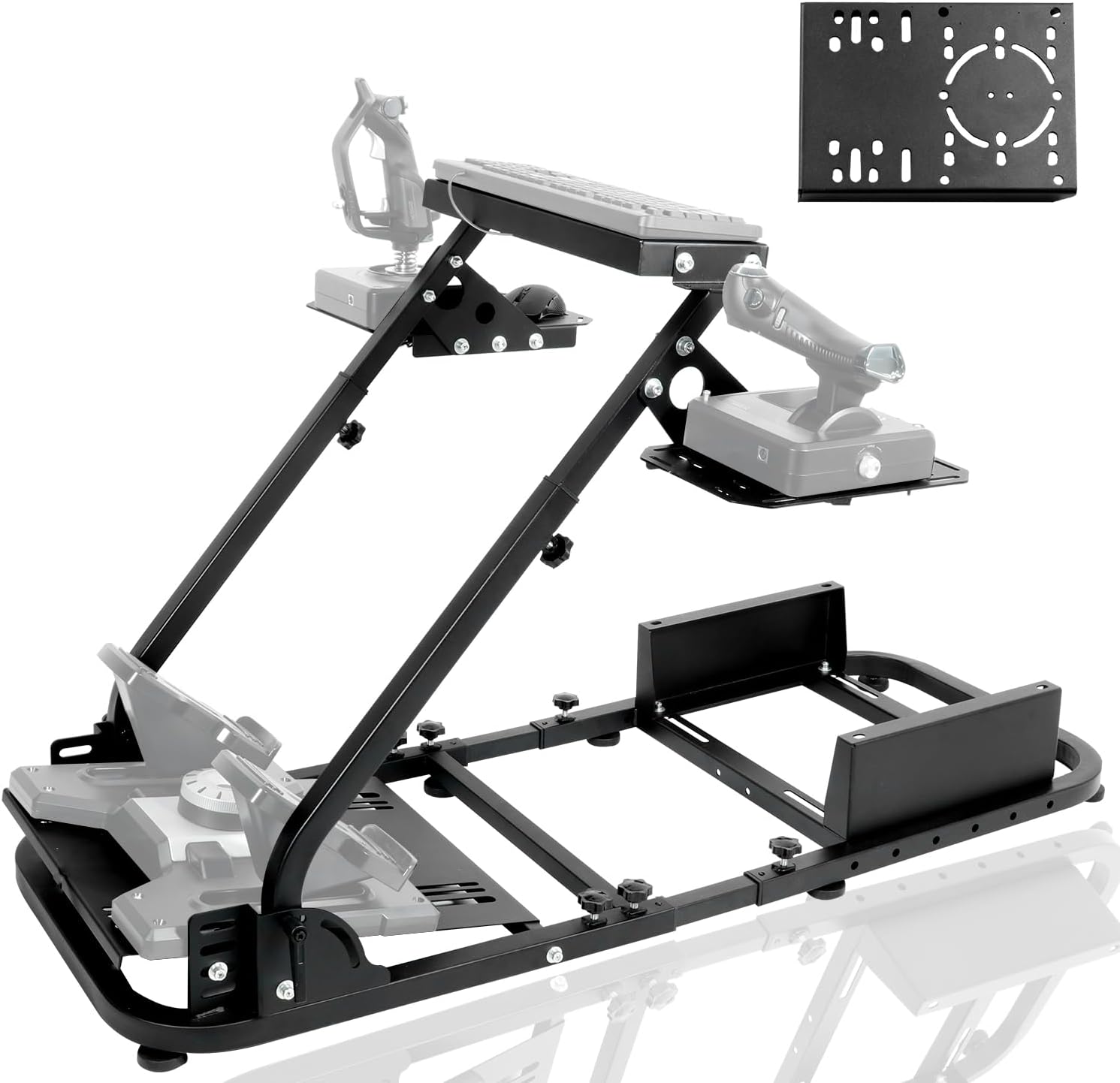 Anman G29 Foldable Racing Simulator Cockpit Flight Panel Fit For Thrustmaster,Fantec,Logitech, G920, G923 Equipped With Race Seat Bracket Not Included Shifter Hand Brake Wheels and Pedals