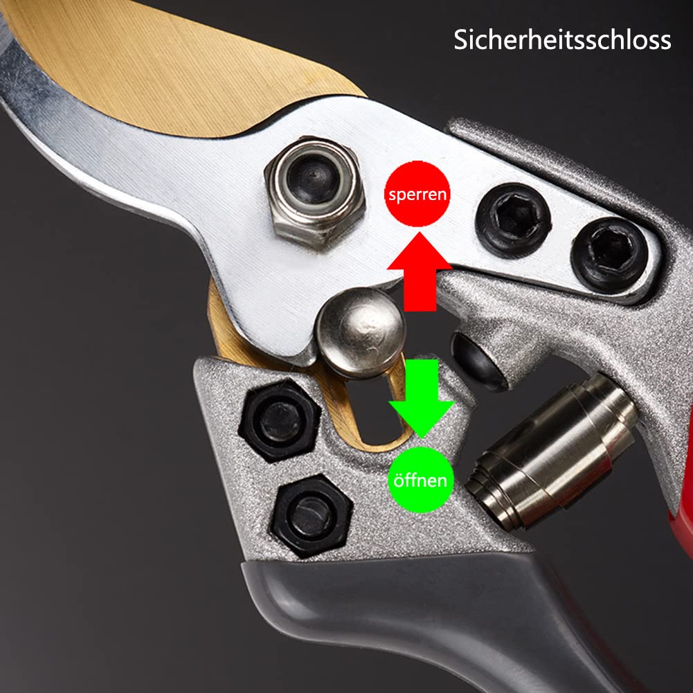 Horsvill Pruning Secateurs, Japanese Floral Scissors, Garden Shears for Gardening Heavy Duty, Pruner Scissors Gardening Tools, Tree Branches Cutter