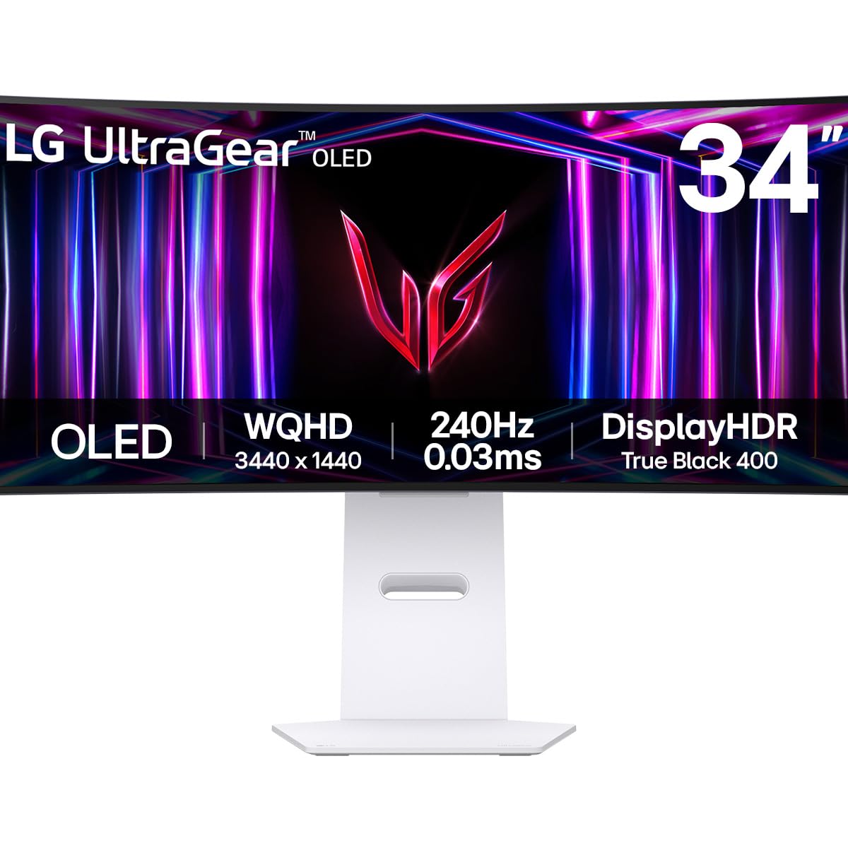 LG UltraGear OLED Gaming Monitor 32GS95UV-B, 32 inch UHD 4K, Dual mode 4K: 240Hz / FHD: 480Hz, 0.03ms Response Time, NVIDIA G-Sync & AMD FreeSync Premium Pro, 7W Stereo speakers, DisplayPort, HDMI 2.1
