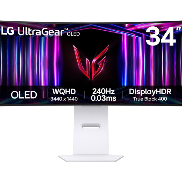 LG UltraGear OLED Gaming Monitor 32GS95UV-B, 32 inch UHD 4K, Dual mode 4K: 240Hz / FHD: 480Hz, 0.03ms Response Time, NVIDIA G-Sync & AMD FreeSync Premium Pro, 7W Stereo speakers, DisplayPort, HDMI 2.1