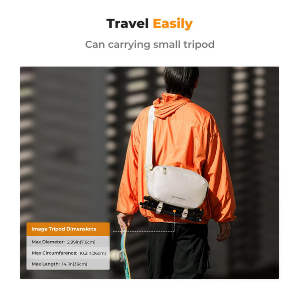 K&F Concept Camera Sling Bag, Camera Bag for DSLR and Lenses, Single Shoulder Camera Case Crossbody Bag with Tripod Holder for SLR Canon Sony Nikon Drone