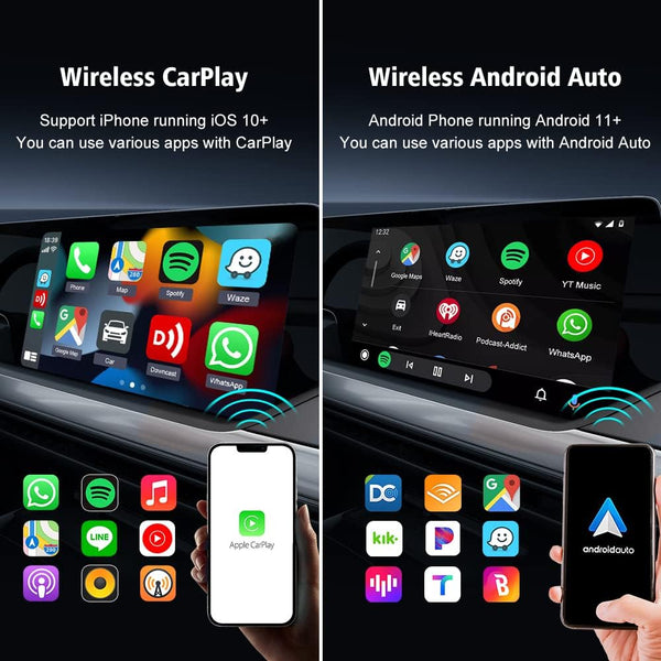 2024 CarlinKit 5.0 2air Wireless Adapter for Apple CarPlay and Android Auto,For cars wired apple CarPlay or wired Android Auto Function,(Model year:2017 to 2024) plug and play