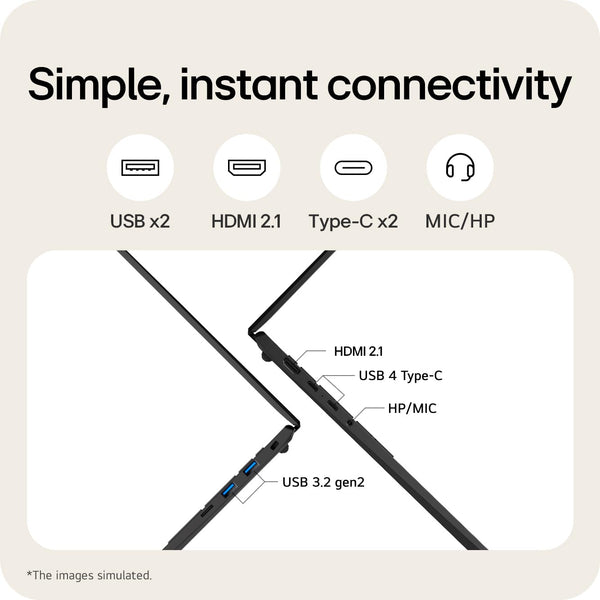 LG gram 16Z90TL - 16 Inch 2.5K IPS Ultra-Lightweight Laptop, Intel Core Ultra 7 256V 47TOPS NPU - EVO Edition, 16GB RAM, 1TB SSD, Windows 11 Home, gram Hybrid AI, Copilot+ PC, Black (2025)