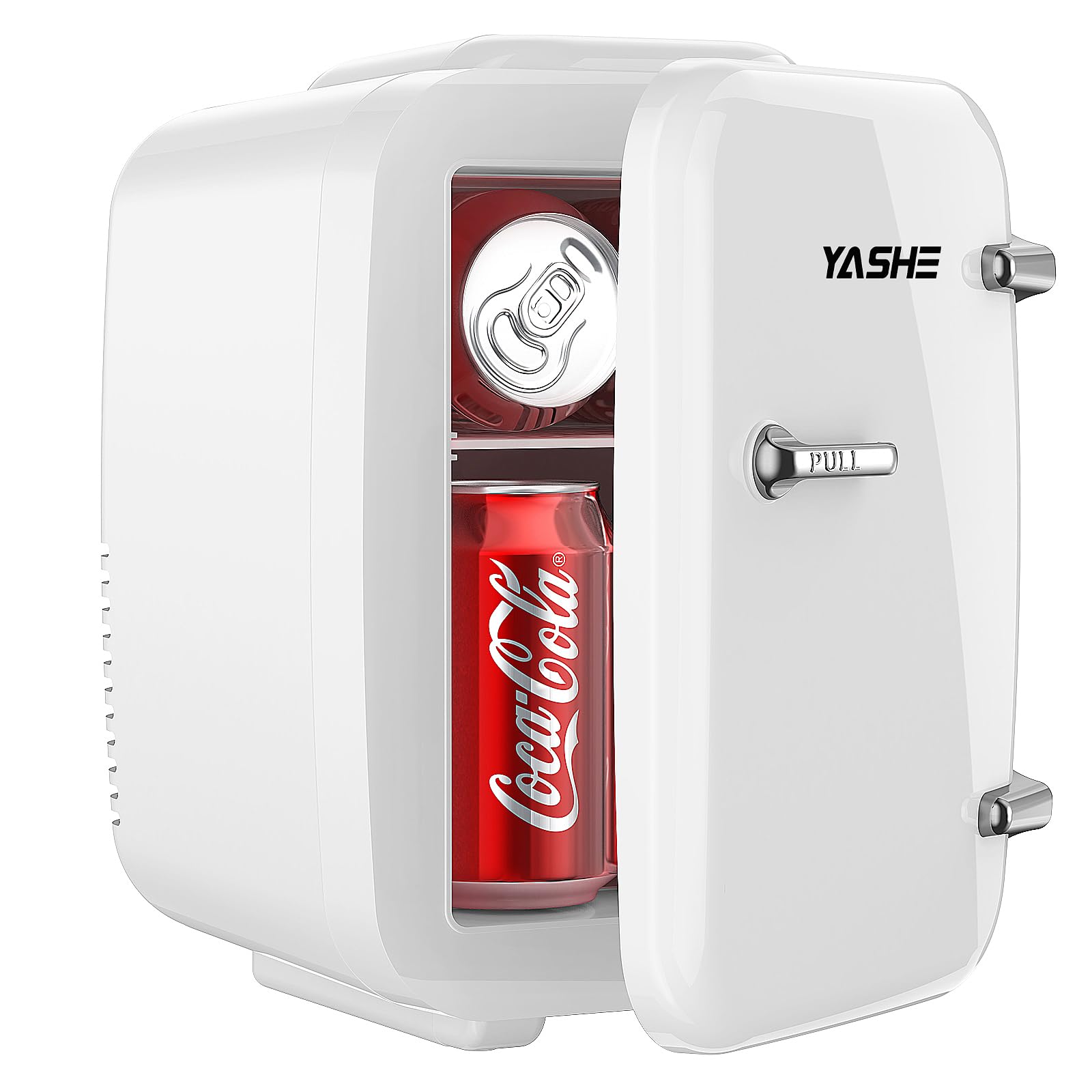 YASHE Mini Fridge for Bedroom, 4 Liter/6 Cans Small Fridge, AC/DC Thermoelectric Cooler and Warmer Mini Fridge for Drink Office Dorm Car, Blue