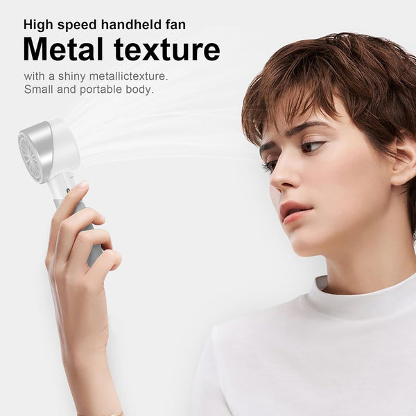 COZOME Handheld Fan,Ultra-Portable 7000 RPM Turbo Mini Fan with 16H Battery,4-Speed USB Rechargeable Metal Design | Pocket Fan for Travel/Outdoor/Home/Office,Gift for Men & Women (Alloy Construction)