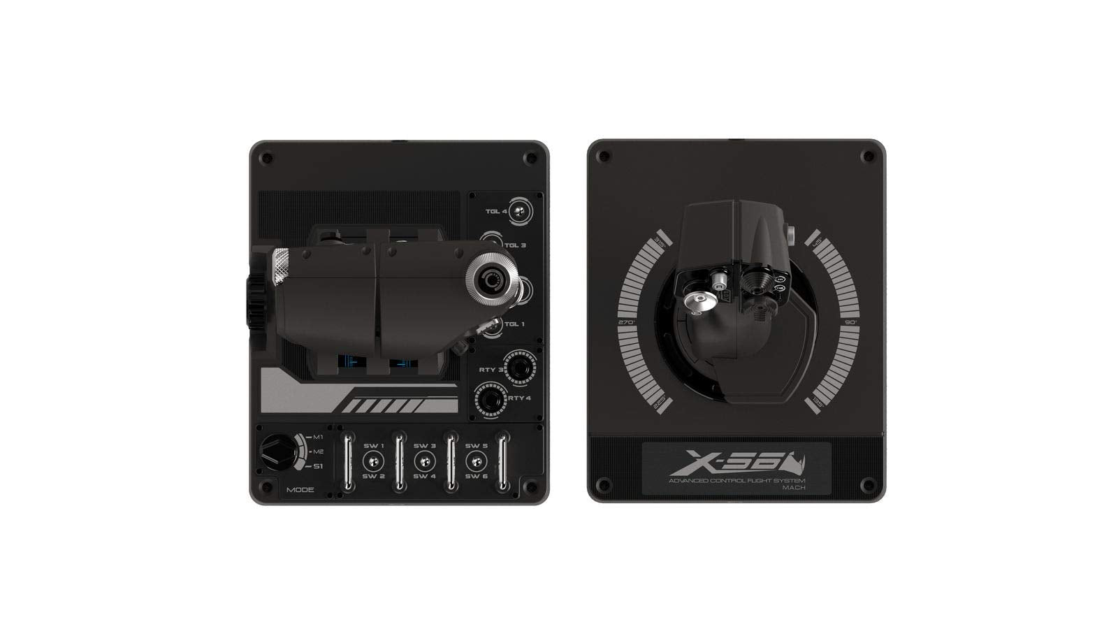 Logitech G X56 H.O.T.A.S Throttle and Joystick Flight Simulator Game Controller, 6 Dregrees of Freedom, 4 Spring Options, +189 Programmable Controls, RGB Lighting, 2x USB, PC - Black