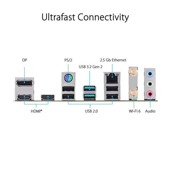 ASUS PRIME B760M-A WiFi D4 Intel LGA 1700, 4 x DIMM DDR4, 1 x Display Port, 2 x HDMI Ports