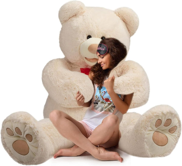 HollyHOME 150cm Giant Teddy Bear Stuffed Animal Large Soft Toys Plush Bear, Light Brown Age 3+