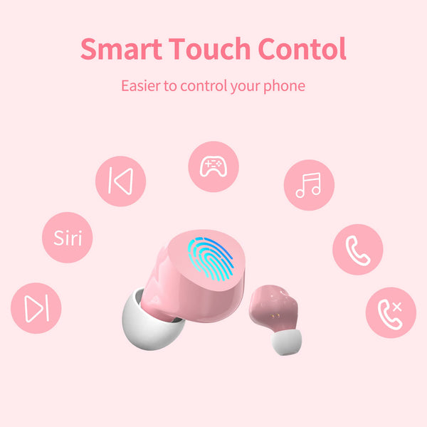 Earbuds for Kids Cute Design in-Ear Wireless Earphones for Kids Boys Adult Bluetooth 5.3 Waterproof Sport Stereo Headphones with Mic for Phone