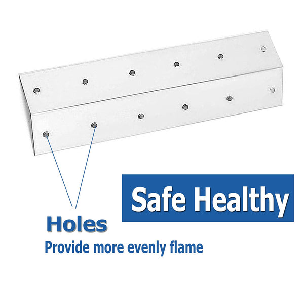 GriHero 41cm x 12.7CM BBQ Heat Plates, Outdoor Barbecue Flame Tamers for Outback BBQ Spare Parts, Blooma EM-84400SS, Kansas 4-burner, TCG4203,