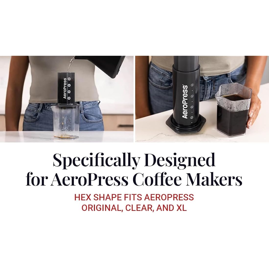 Aeropress Coffee Maker Carafe, 20 oz (600 ml) Capacity, Shatterproof Pour Over Coffee Carafe, Ideal for Original, Clear, and XL Presses, Compact and Travel-Friendly Design, Made in USA