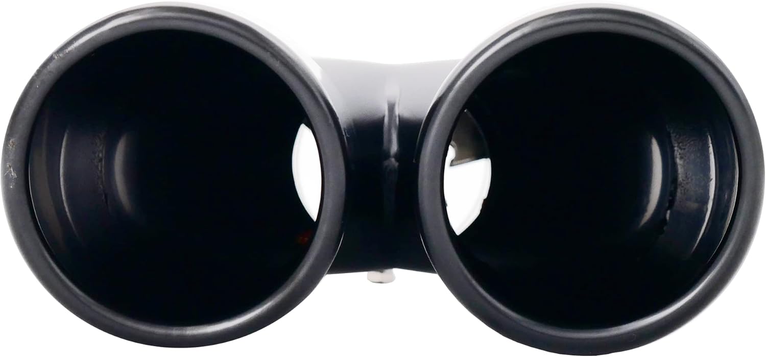 Simoni Racing TRX/18N Universal Stainless Steel Double Round Exhaust Terminal, Black