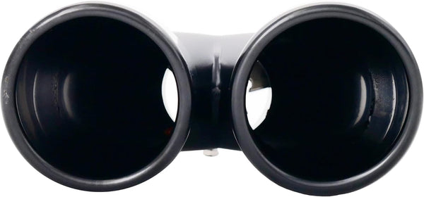 Simoni Racing TRX/18N Universal Stainless Steel Double Round Exhaust Terminal, Black