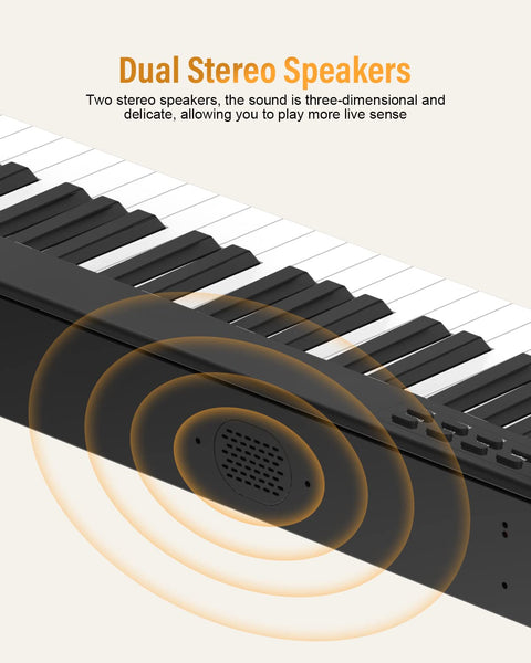 OYAYO 88 Key Digital Piano Full Size Semi-Weighted Keys, Complete Bundle Includes Double X Stand, Travel Bag, Touch Sensitivity Portable Keyboard for Beginners and Musicians on the Road