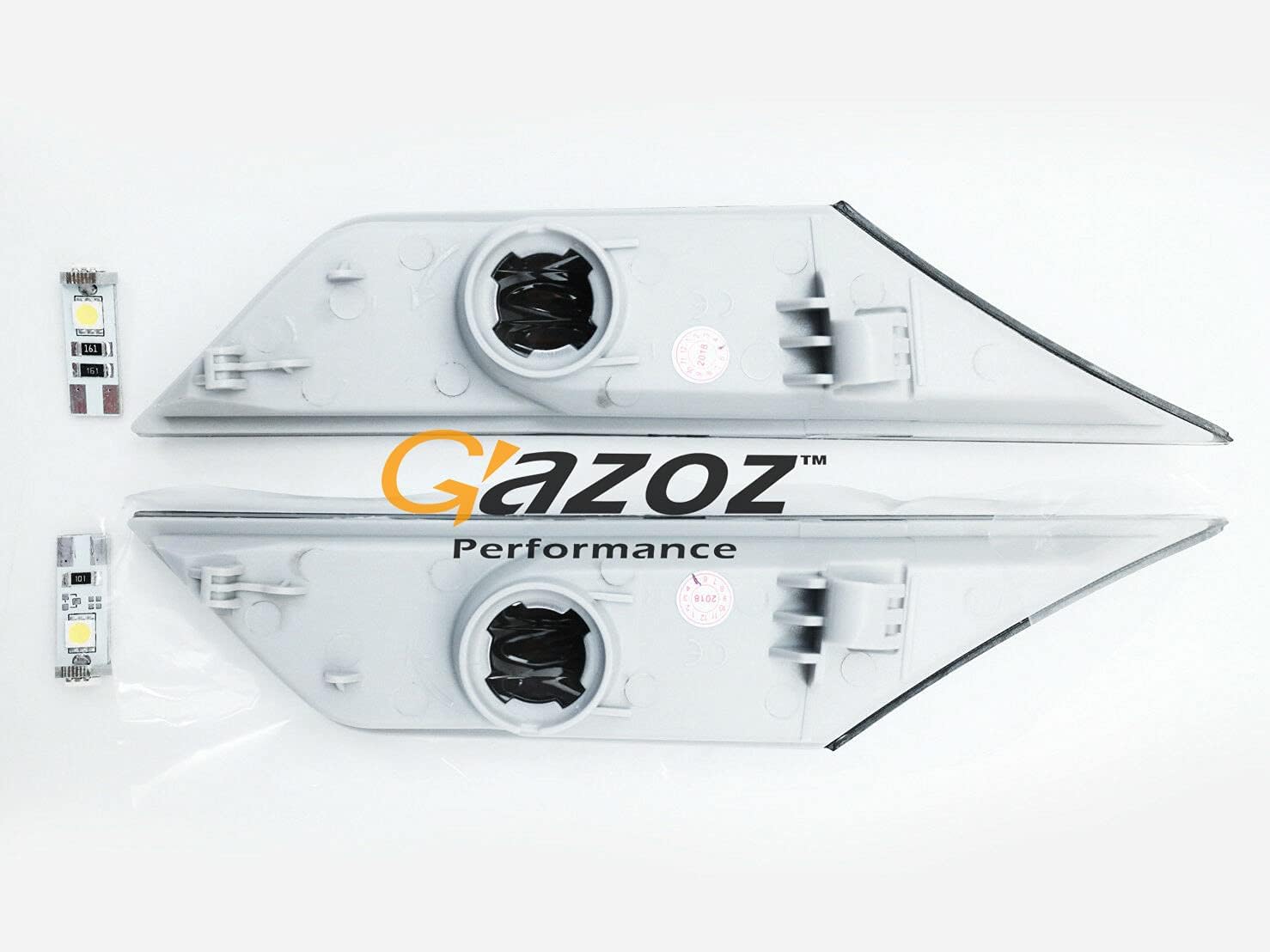 GAZOZ PERFORMANCE Smoke Front Bumper Reflector Side Marker Light Lamps compatible with 16-19 Civic X