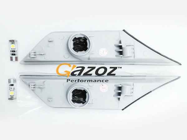 GAZOZ PERFORMANCE Smoke Front Bumper Reflector Side Marker Light Lamps compatible with 16-19 Civic X