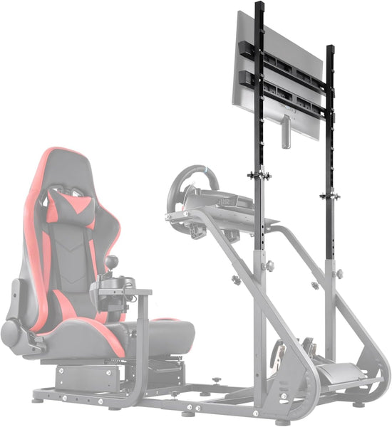 Anman Racing Simulator Cockpit Stand Display Stand Accessories Fit for Logitech G25 G27 G29 G920 G923 Thrustmaster Fanatec, Monitor Mount Not Included Monitor