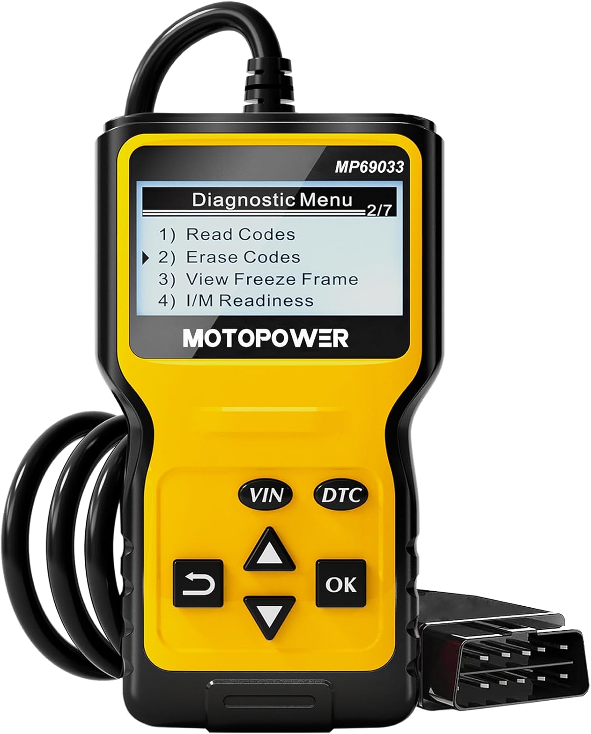 MOTOPOWER MP69033 OBD2 Scanner Universal Car Engine Fault Code Reader, CAN Diagnostic Scan Tool for All OBD II Protocol Cars